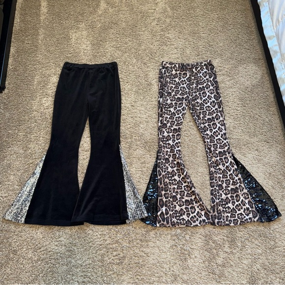 G&E Other - Stylish Kids Flared Bottoms - Black and Leopard Print